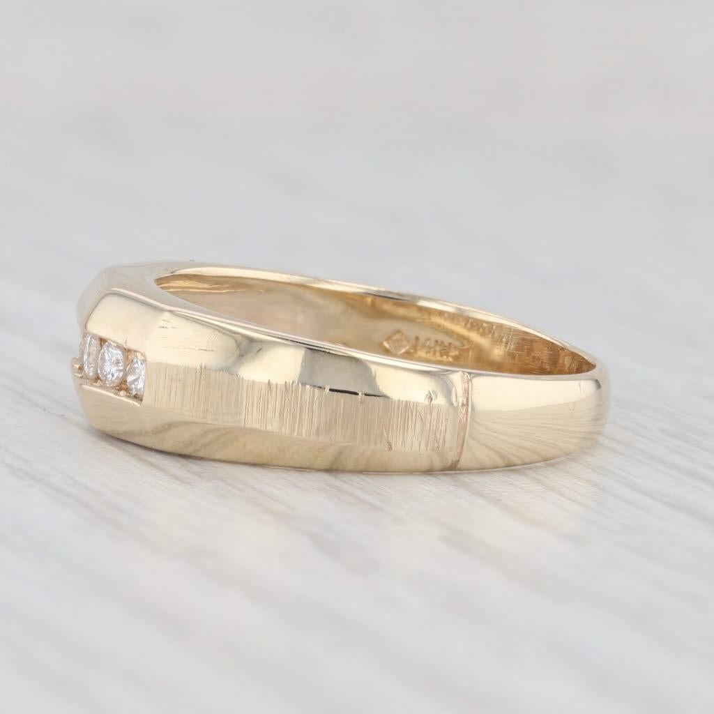 0.24ctw Diamond Wedding Band 14k Yellow Gold Size 9.75 Men's Ring For Sale 1