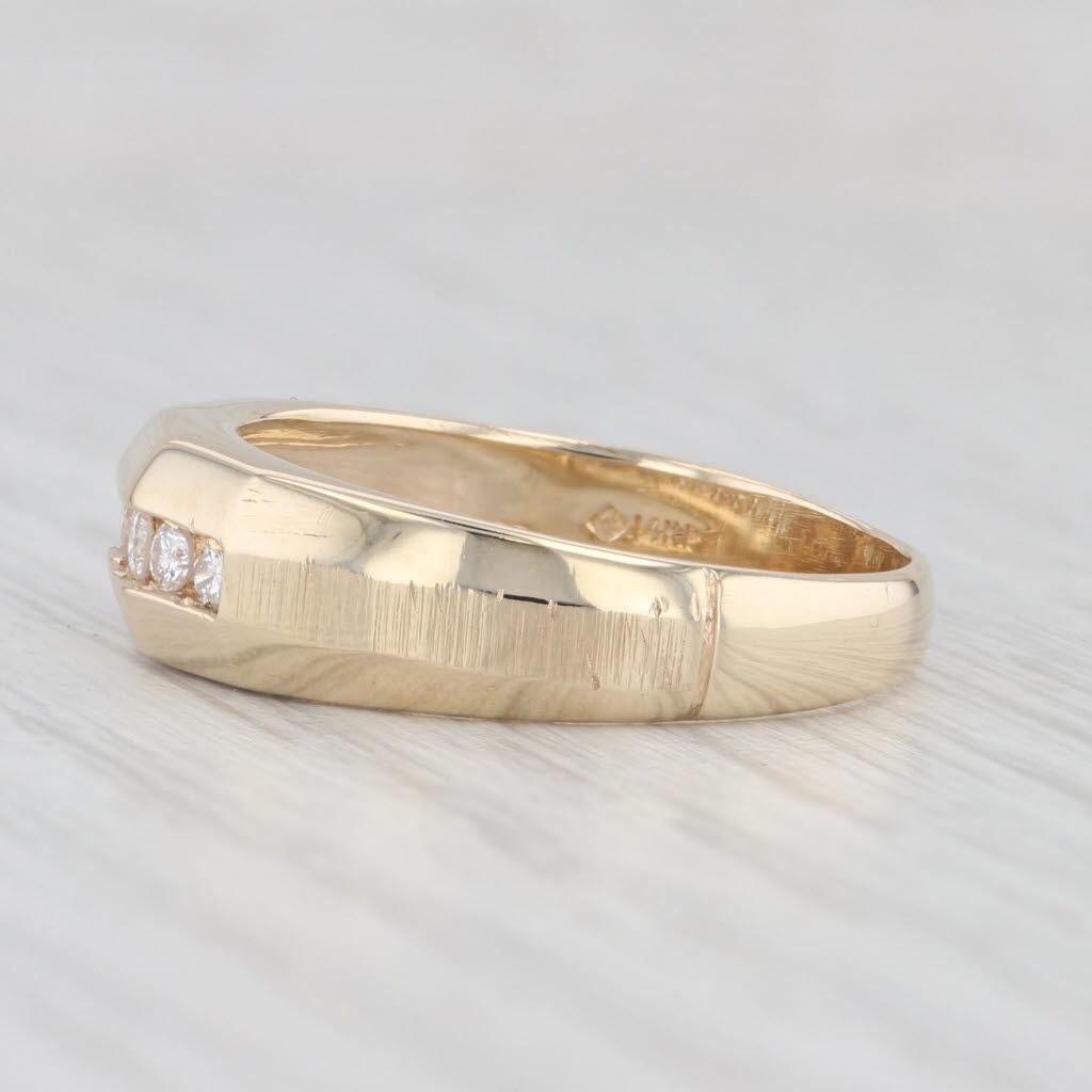 0.24 Karat Diamant Ehering 14k Gelbgold Größe 9,75 Herrenring 1