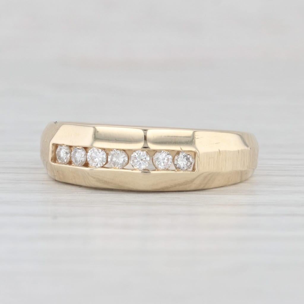 0.24 Karat Diamant Ehering 14k Gelbgold Größe 9,75 Herrenring 2