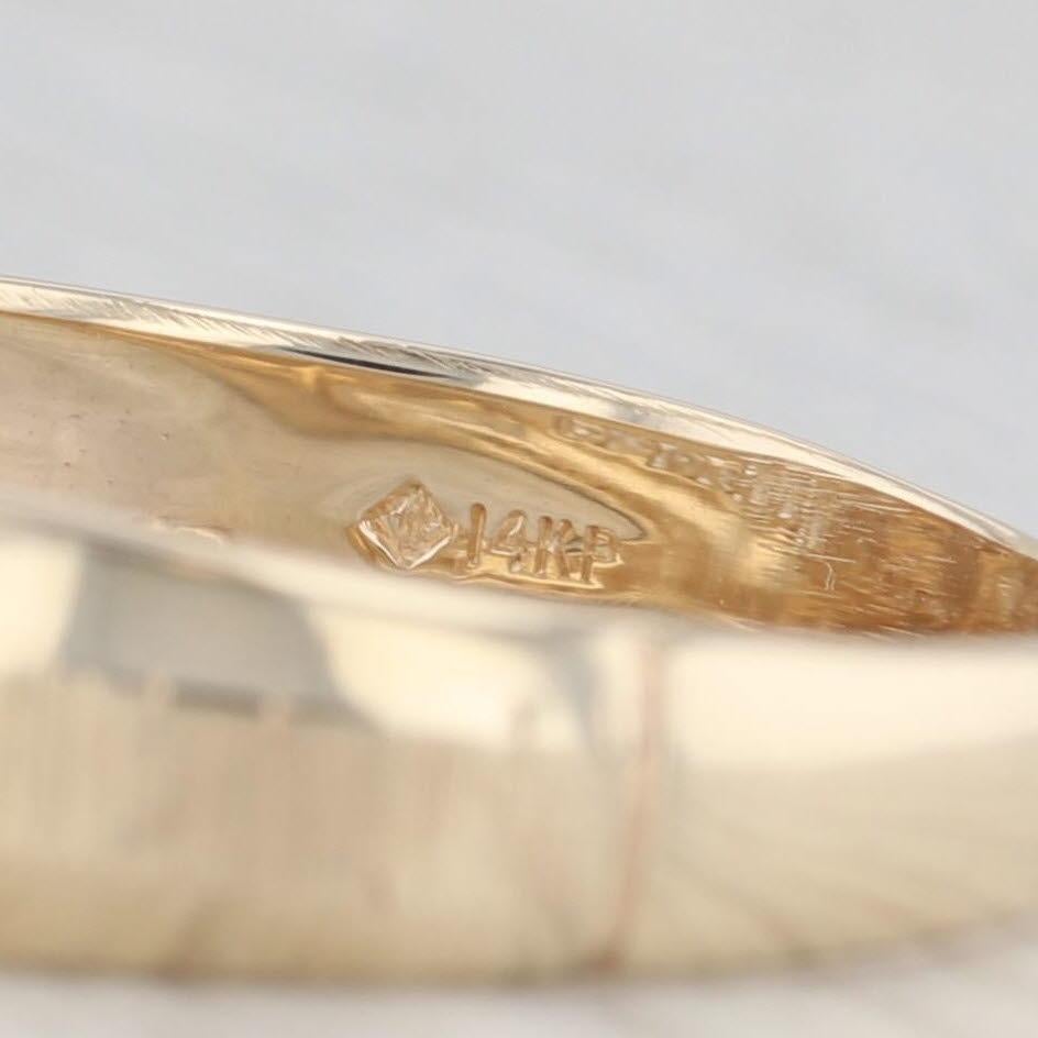 0.24 Karat Diamant Ehering 14k Gelbgold Größe 9,75 Herrenring 3