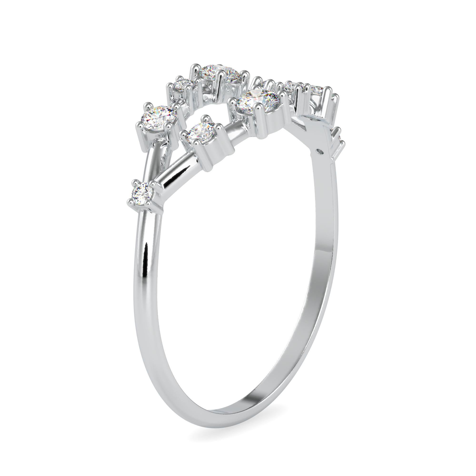 0.25 Carat Diamond 14K White Gold Ring In New Condition For Sale In Los Angeles, CA