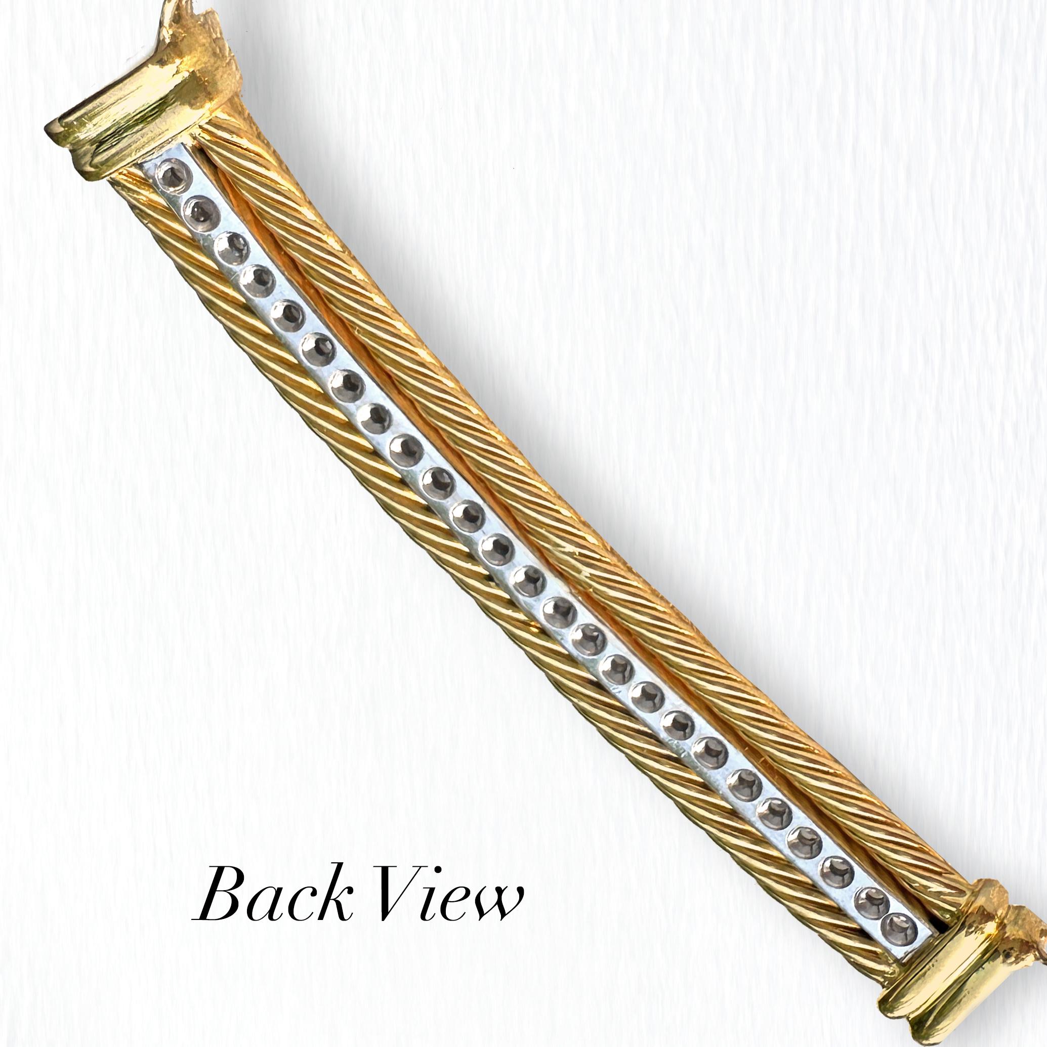 0.25 Carat Diamond Bar Necklace in 18K Gold on Fancy 14K Gold Bar Chain 2