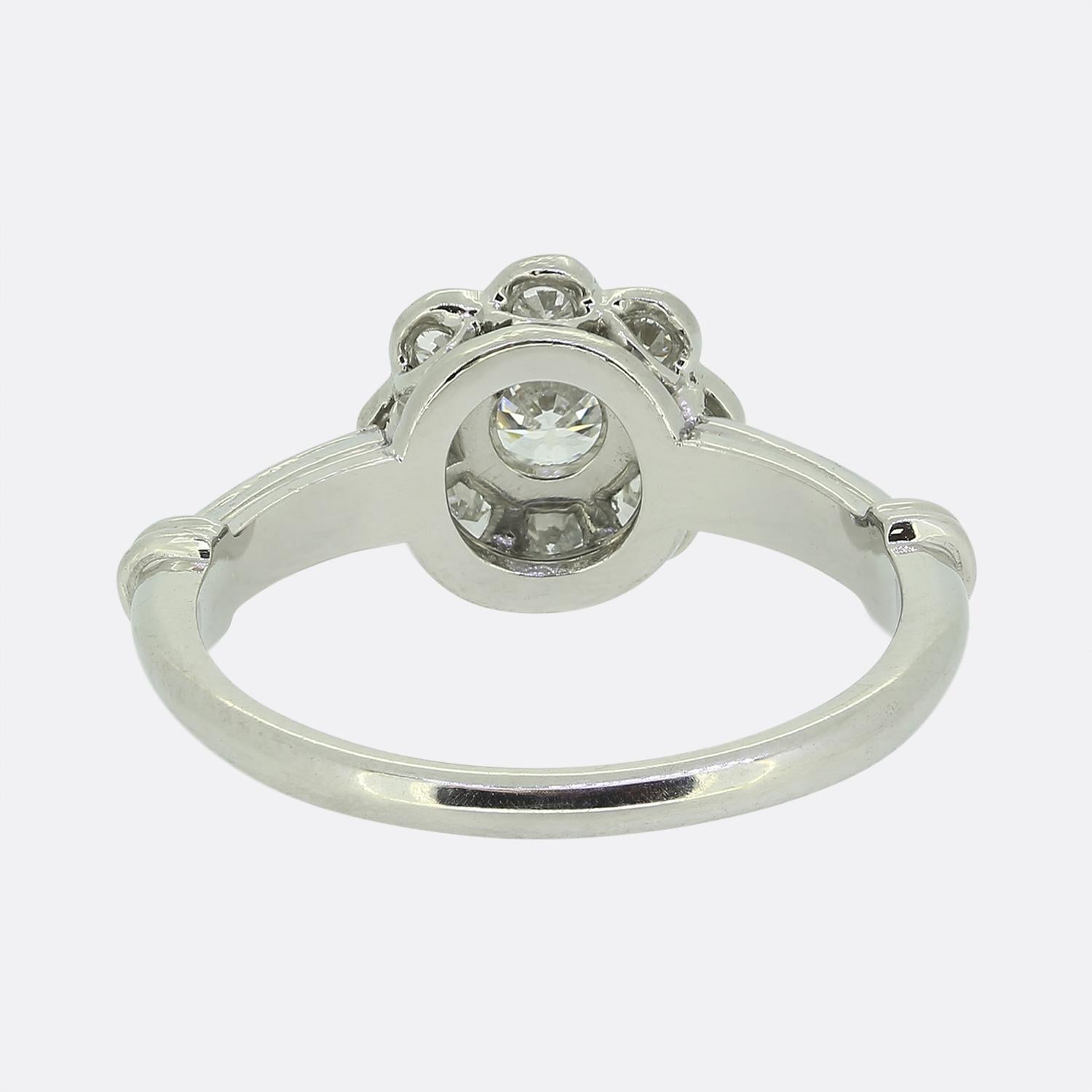0.25 Karat Diamant Gänseblümchen-Cluster-Ring im Zustand „Gut“ im Angebot in London, GB