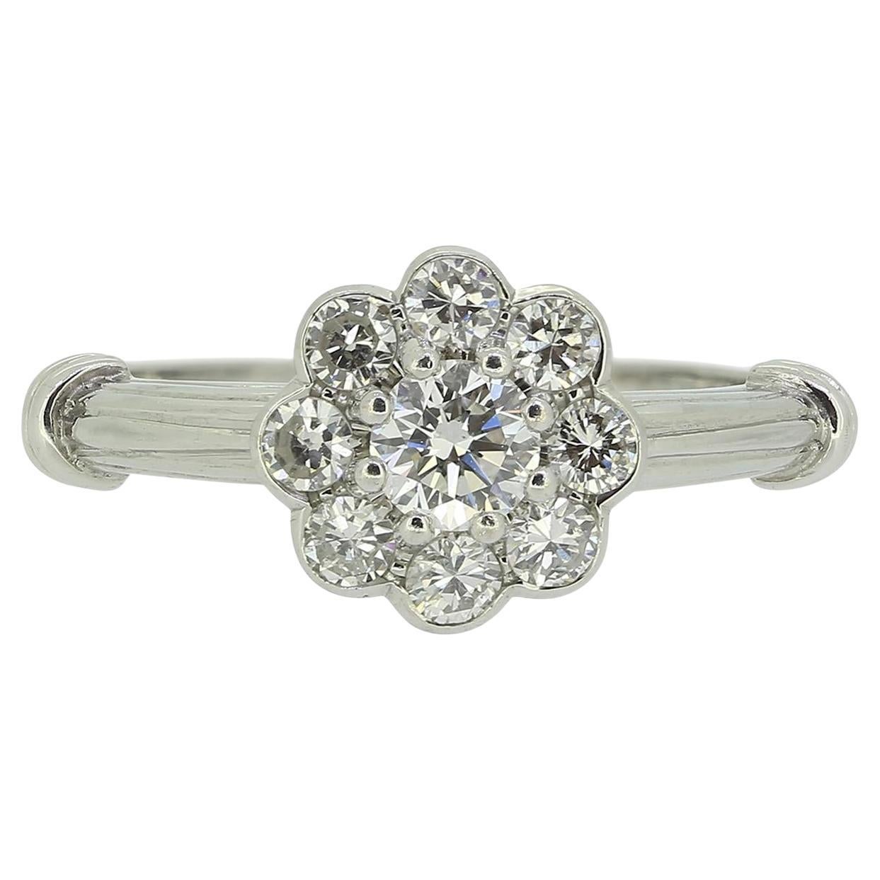 0.25 Carat Diamond Daisy Cluster Ring