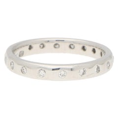 0.25 Carat Diamond Full Eternity Ring Set in 18 Karat White Gold