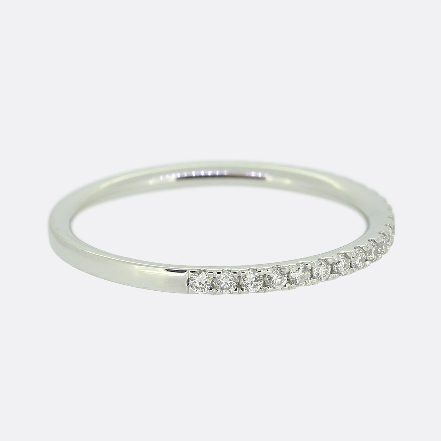 Brilliant Cut 0.25 Carat Diamond Half eternity Ring For Sale