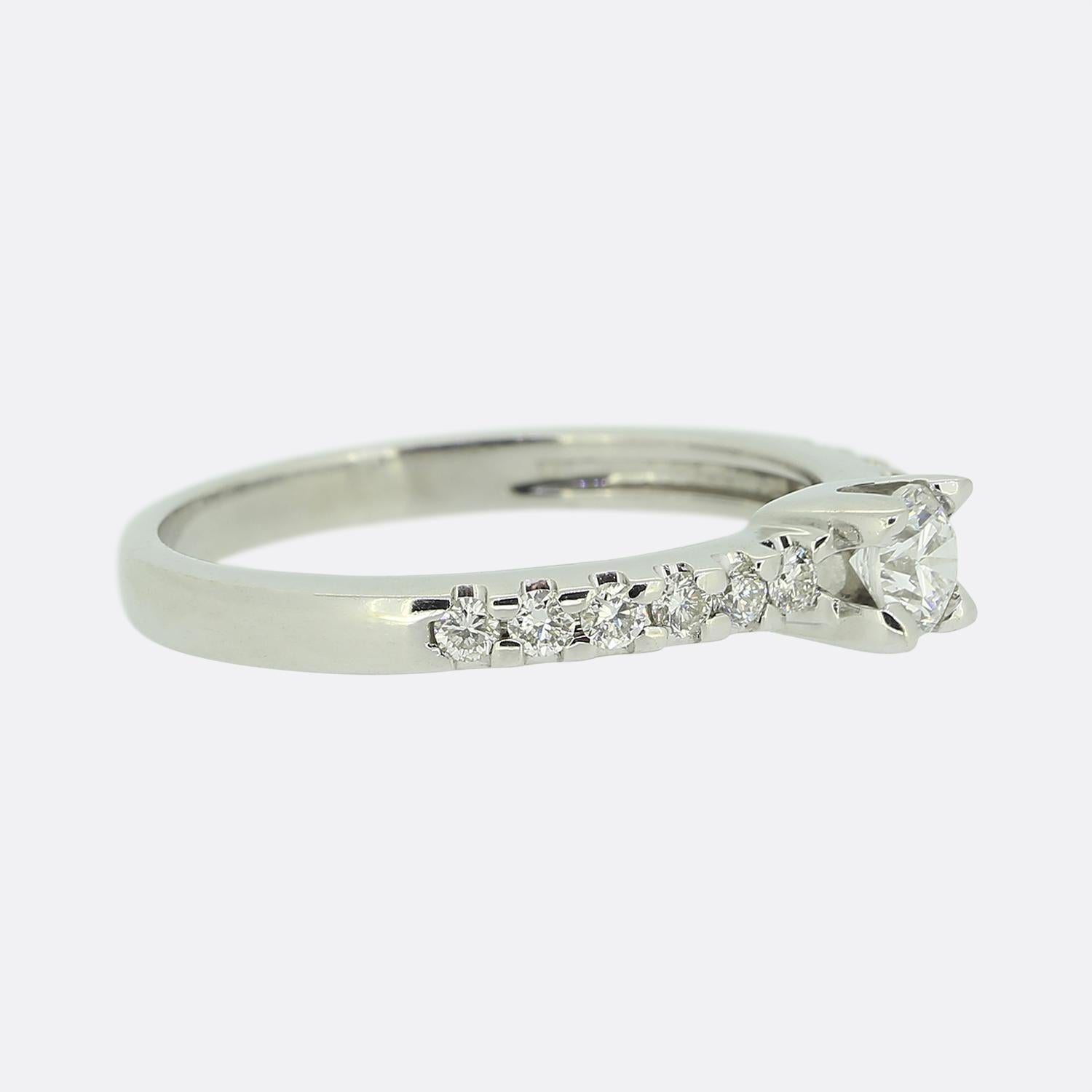 Brilliant Cut 0.25 Carat Diamond Solitaire Engagement Ring For Sale