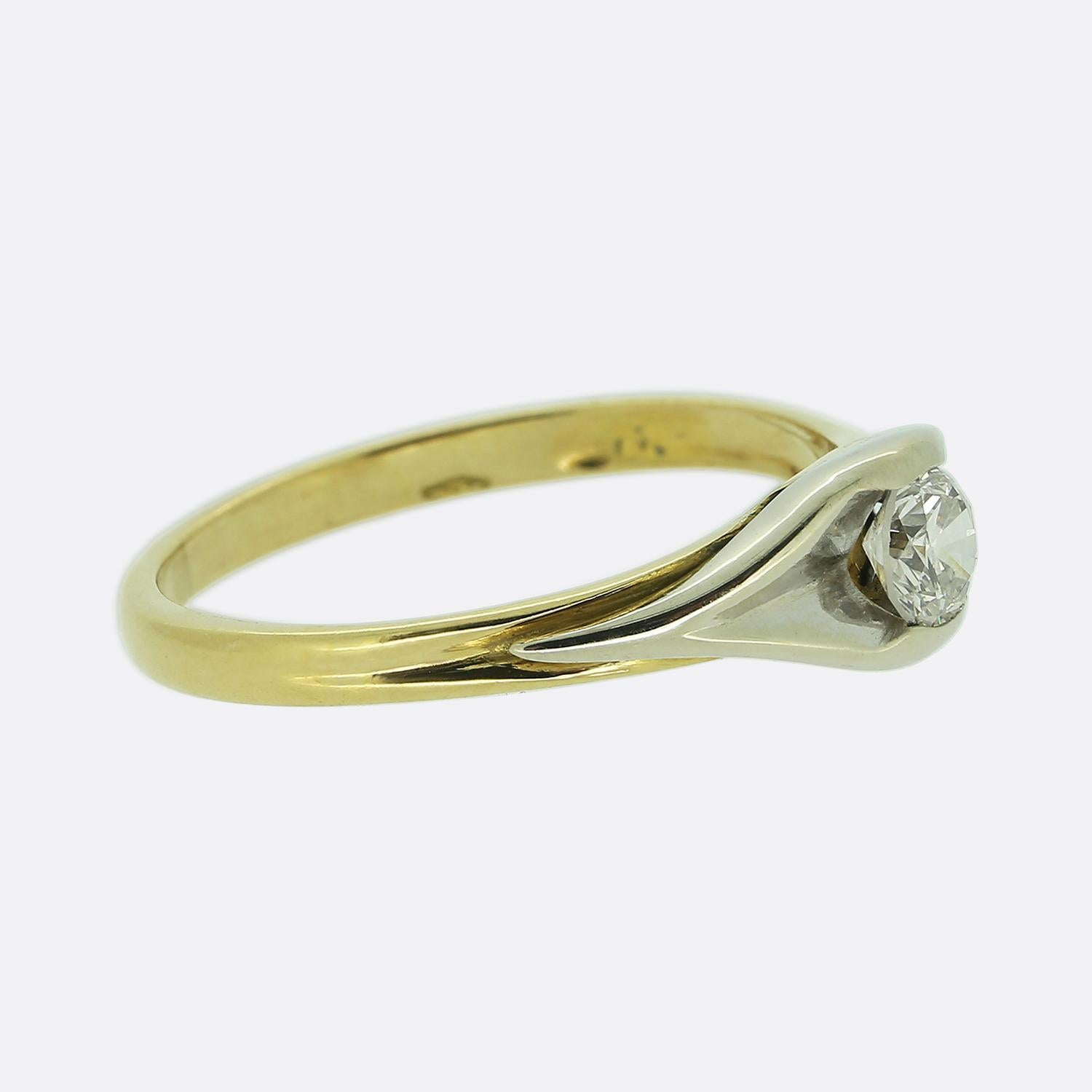 Brilliant Cut 0.25 Carat Diamond Solitaire Ring For Sale