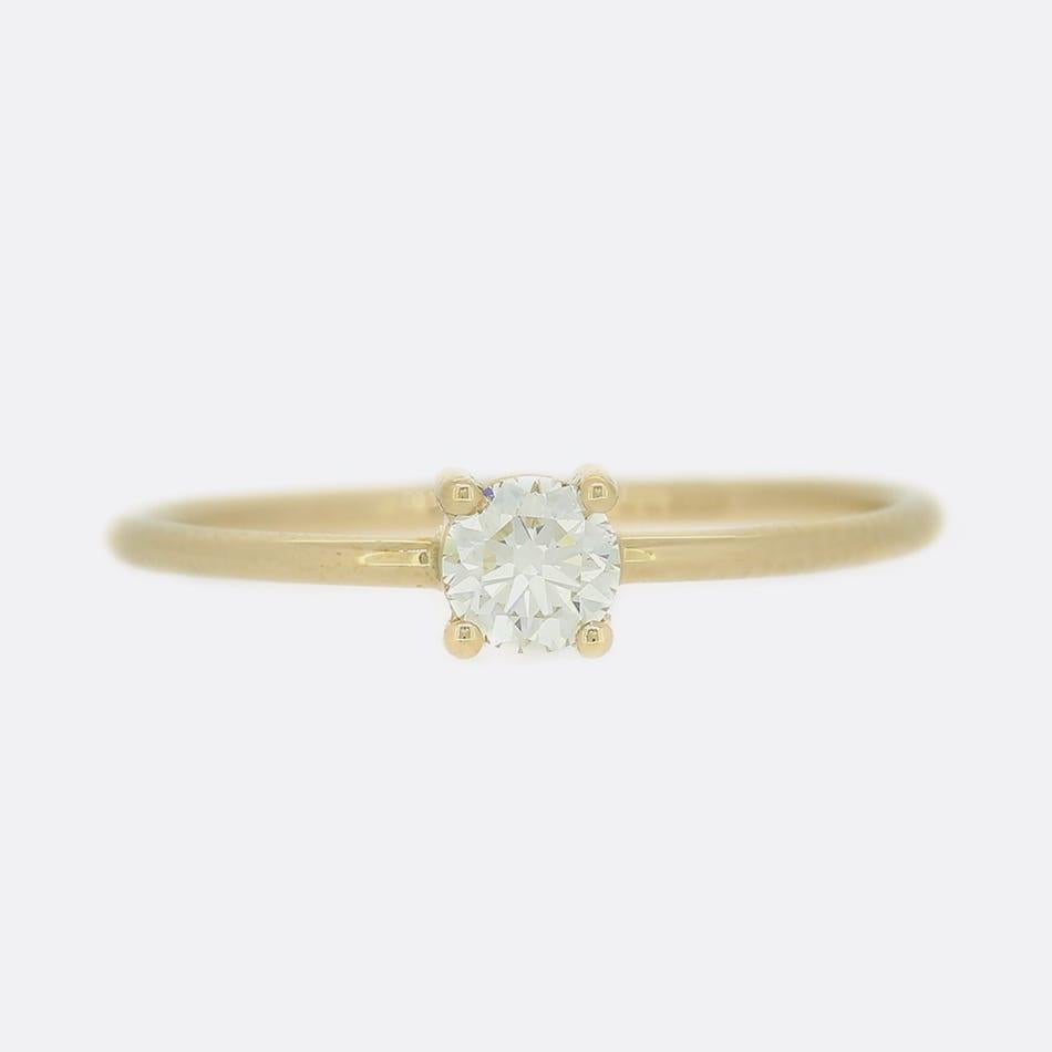 0.25 Karat Diamant Solitär-Ring im Zustand „Gut“ im Angebot in London, GB