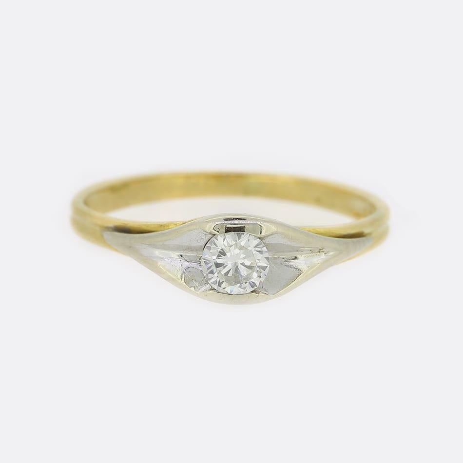 De las mujeres Anillo solitario de diamantes de 0,25 quilates en venta