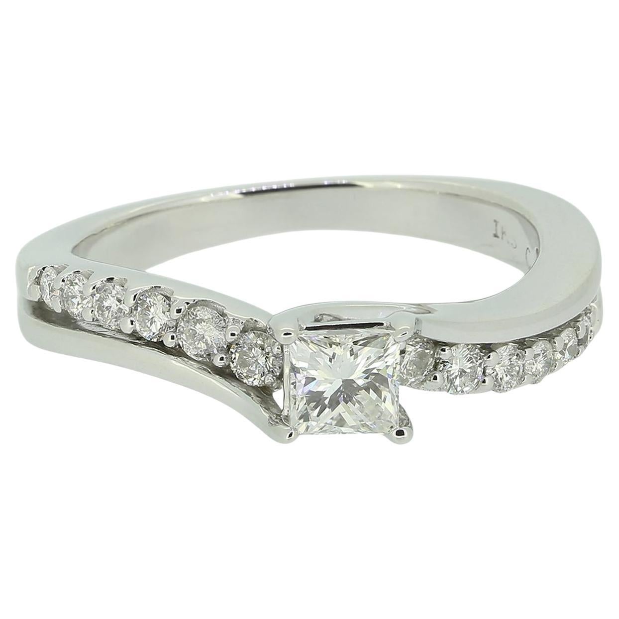 0.25 Carat Diamond Twisted Solitaire Engagement Ring