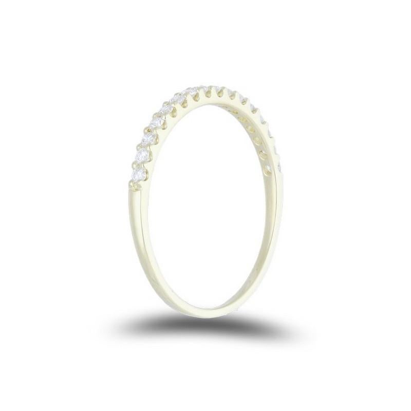 Modern 0.25 Carat Diamond Wedding Band 1981 Classic Collection Ring in 14K Yellow Gold For Sale