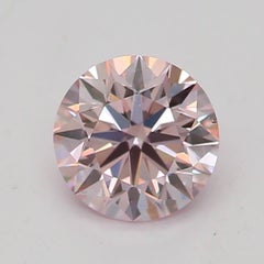 Fancy Light Pink Diamond, 0.25ct VS2 Clarity, Round Cut, GIA Certified