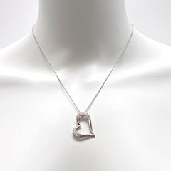 0.25 Carat Pavé Diamond "Jazz Heart" Pendant with Chain, All in 14K White Gold