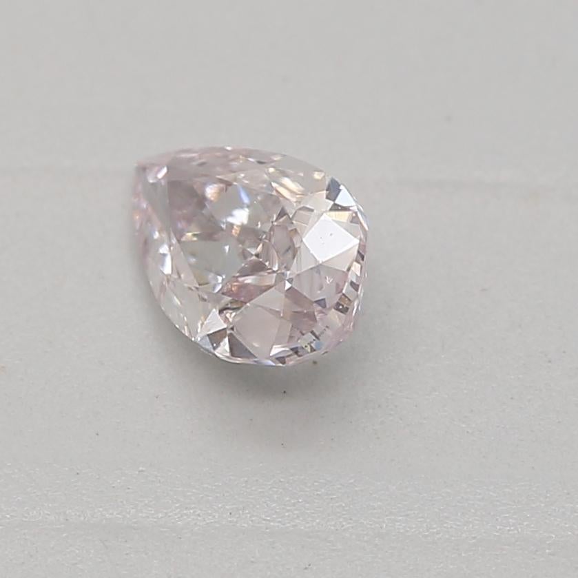 Pear Cut 0.25 Carat Light Pink Pear cut diamond SI1 Clarity GIA Certified For Sale