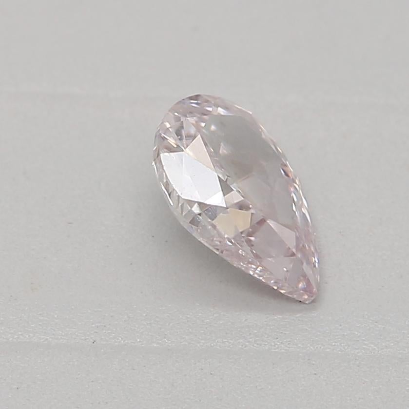 Women's or Men's 0.25 Carat Light Pink Pear cut diamond SI1 Clarity GIA Certified For Sale