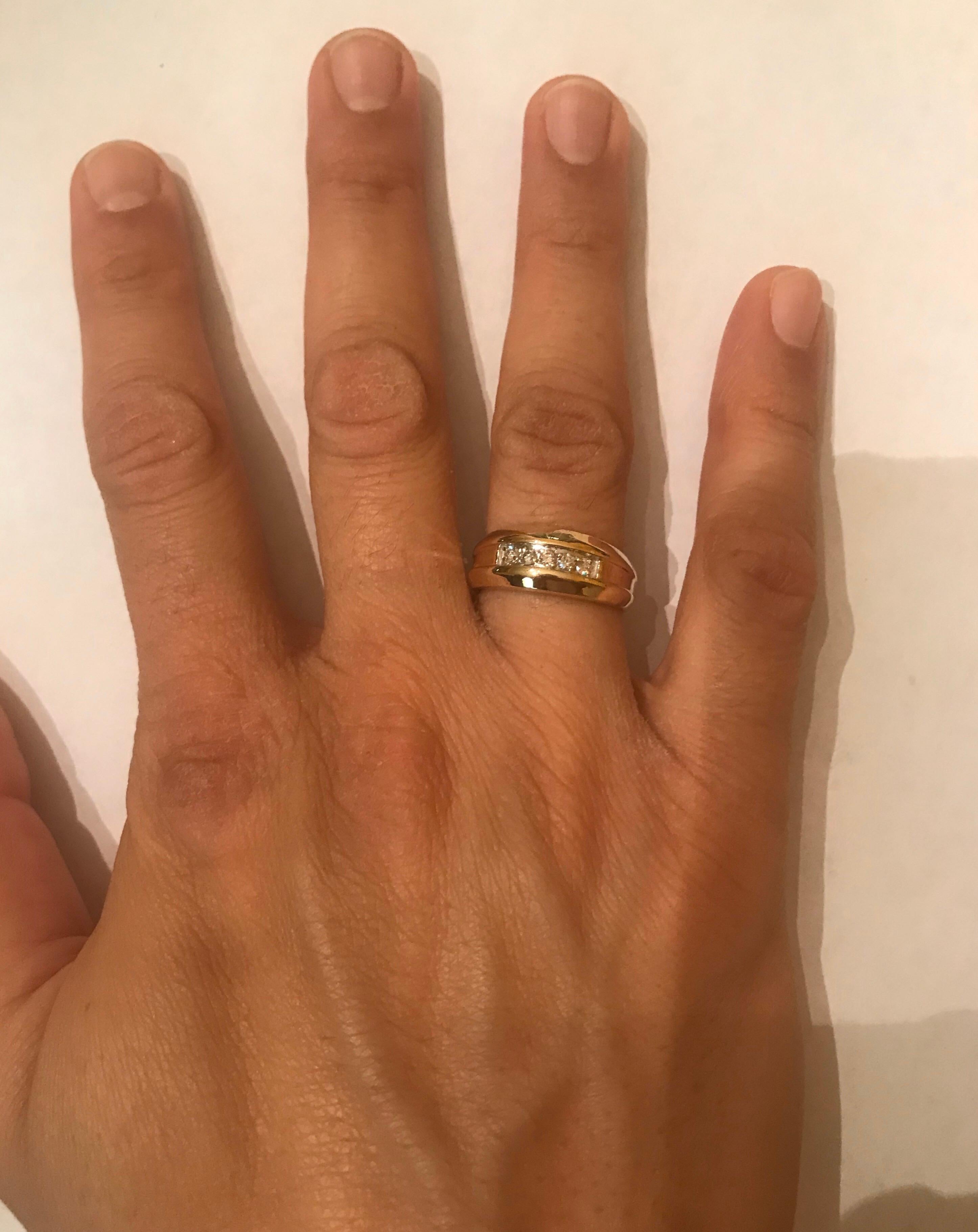 0.25 Carat Men's Diamond Ring 14 Karat Yellow Gold In New Condition In Los Angeles, CA