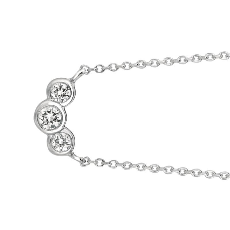 0.25 Carat Natural 3 Stone Diamond Bezel Necklace 14K White Gold G SI


100% Natural Diamonds, Not Enhanced in any way Round Cut Diamond Necklace with 18'' chain
0.25CT
G-H
SI
14K White Gold Bezel style 2.2 gram
1/4 inches in height, 1/2 inches in