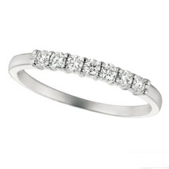 0,25 Karat natürlicher Diamant 7 Stein Ring G SI 14k Weißgold