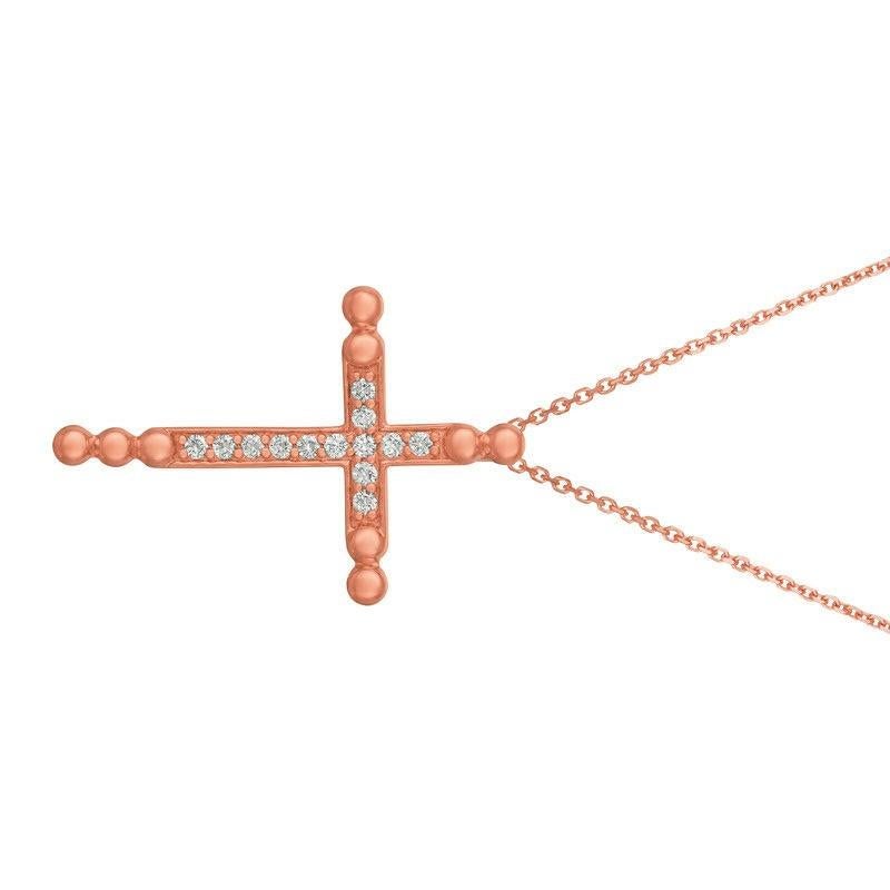 
0.25 Carat Natural Diamond Cross Pendant Necklace 14K Rose Gold G SI 18'' chain

    100% Natural Diamonds, Not Enhanced in any way Round Cut Diamond Necklace  
    0.25CT
    G-H 
    SI  
    14K Rose Gold,    Pave style,  3.7 gram
    1 1/4 inch