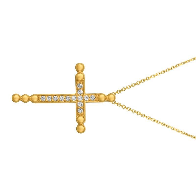 
0.25 Carat Natural Diamond Cross Pendant Necklace 14K Yellow Gold G SI 18'' chain

    100% Natural Diamonds, Not Enhanced in any way Round Cut Diamond Necklace  
    0.25CT
    G-H 
    SI  
    14K Yellow Gold,    Pave style,  3.7 gram
    1 1/4
