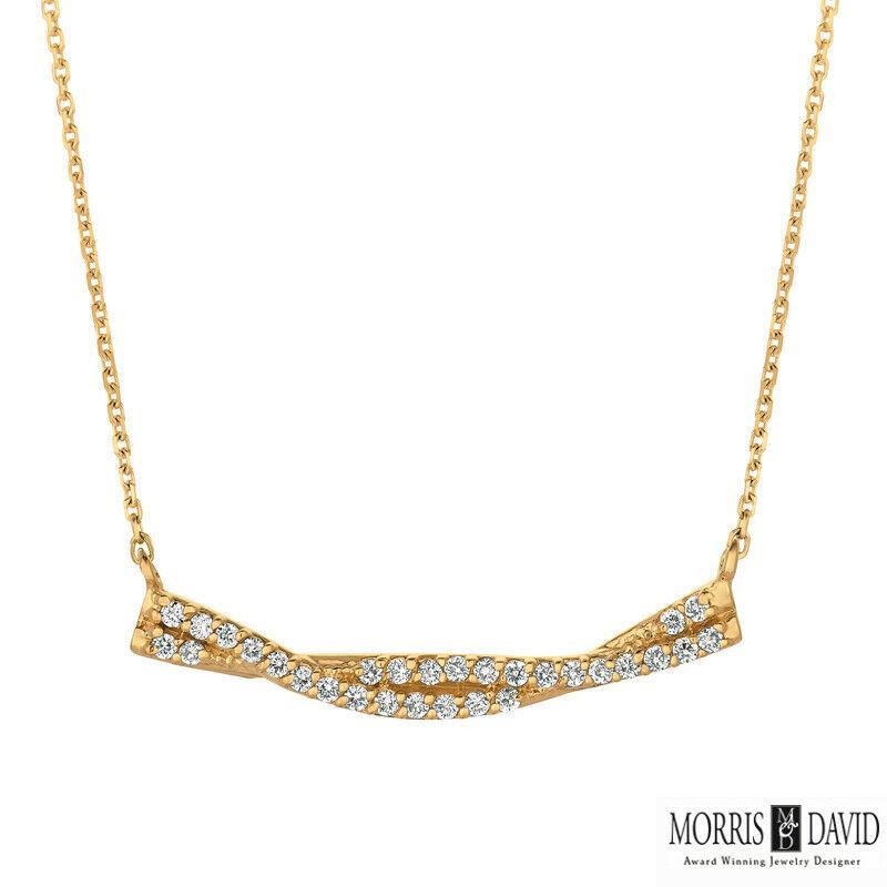 100% Natural Diamonds, Not Enhanced in any way Round Cut Diamond Necklace  
0.25CT
G-H 
SI  
14K White Gold,   2.6 gram, Pave style
1/4 inch in height, 1 1/8 inch in width
30 stones  

N5484W
ALL OUR ITEMS ARE AVAILABLE TO BE ORDERED IN 14K WHITE,