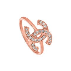 0.25 Carat Natural Diamond Pave Ring G SI 14 Karat Rose Gold