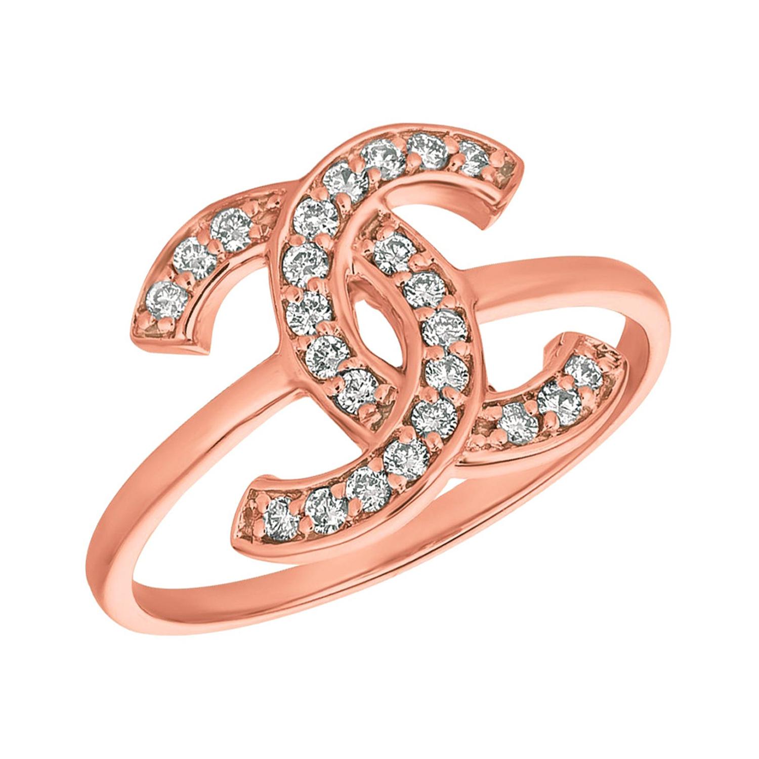 0.25 Carat Natural Diamond Pave Ring G SI 14 Karat Rose Gold