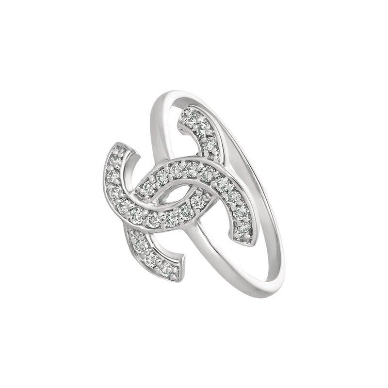 For Sale:  0.25 Carat Natural Diamond Pave Ring G SI 14 Karat White Gold 4