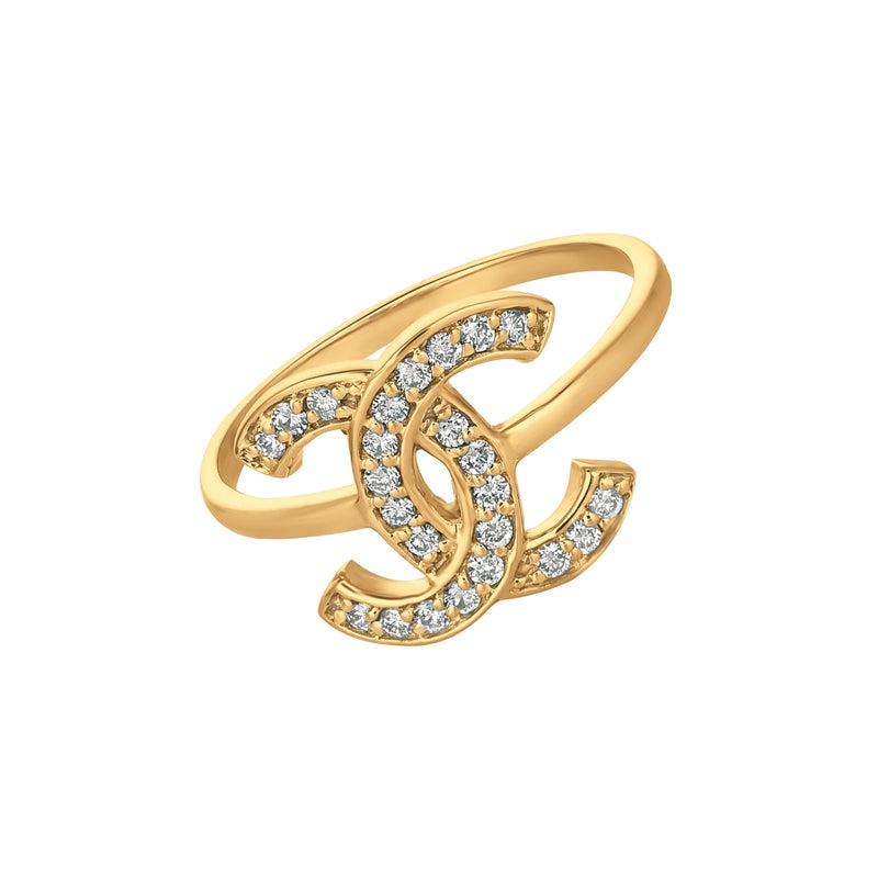 For Sale:  0.25 Carat Natural Diamond Pave Ring G SI 14 Karat Yellow Gold 3