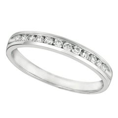 0.25 Carat Natural Diamond Ring Band Channel Set in 14K White Gold