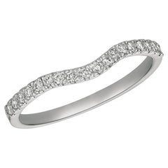 Bague en or blanc 14 carats avec diamants naturels de 0,25 carat G SI