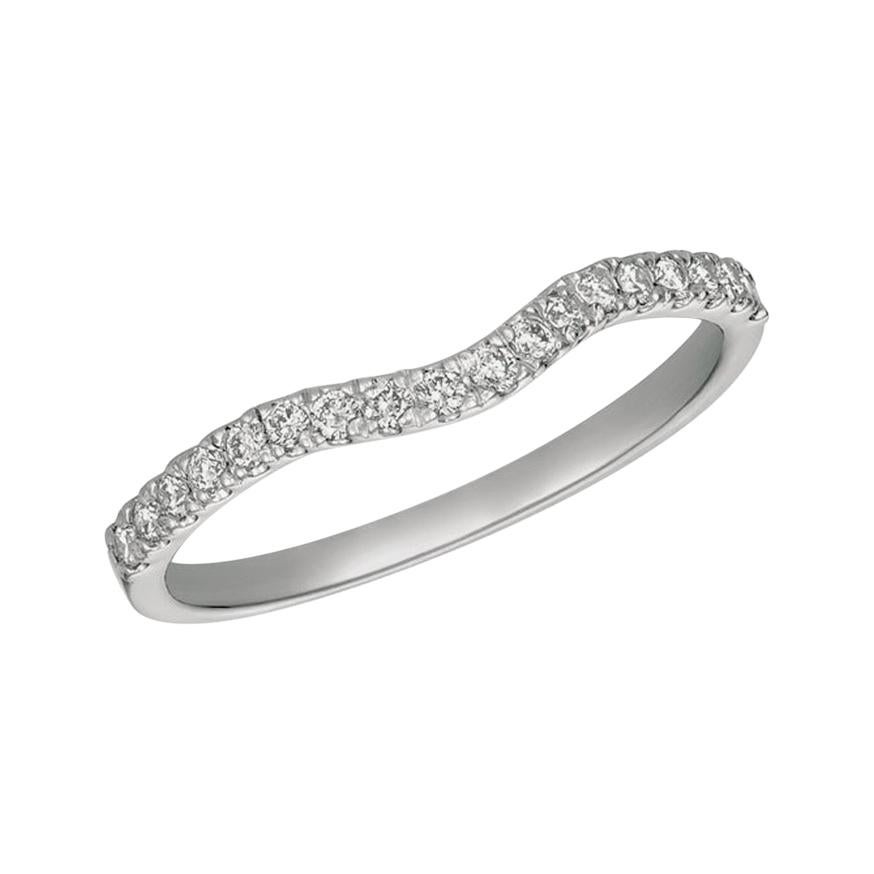 Bague en or blanc 14 carats avec diamants naturels de 0,25 carat G SI