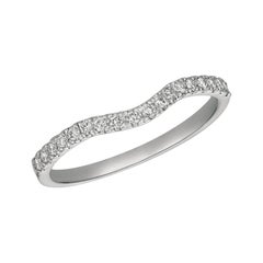 0.25 Carat Natural Diamond Ring Band G SI 14 Karat White Gold