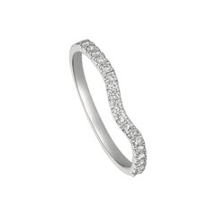 0.25 Carat Natural Diamond Ring Band G SI 14 Karat White Gold