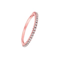 0.25 Carat Natural Diamond Stackable Ring G SI 14 Karat Rose Gold