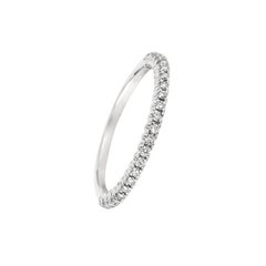 0.25 Carat Natural Diamond Stackable Ring G SI 14 Karat White Gold