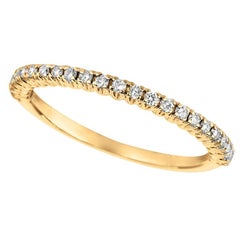 0.25 Carat Natural Diamond Stackable Ring G SI 14 Karat Yellow Gold