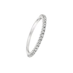 0.25 Carat Natural Diamond Stackable Ring G SI 14 Karat White Gold