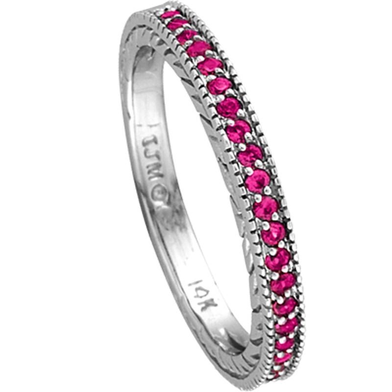 pink sapphire stackable ring