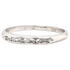 0.25 Carat Platinum Diamond Baguette Band