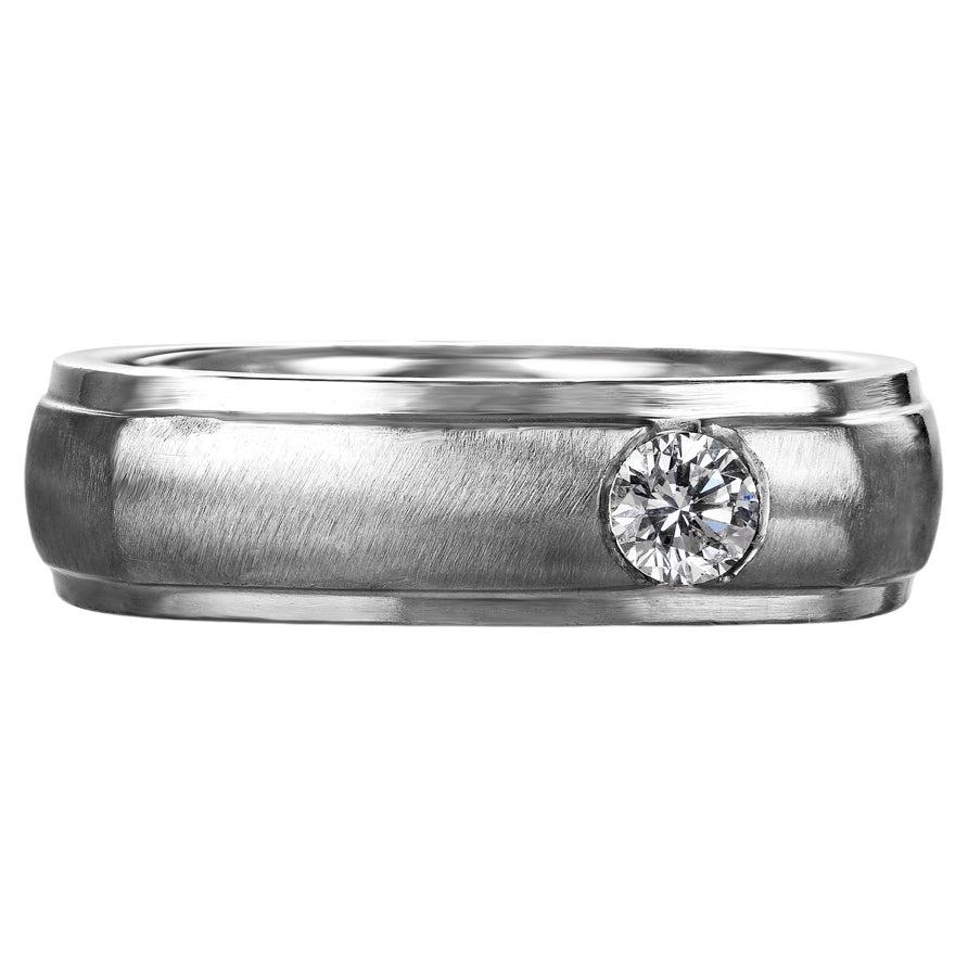 0.25 Carat Round Brilliant Diamond Wedding Band Certified For Sale