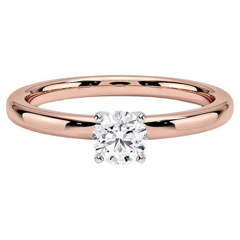 0.25 Carat Round Diamond 4-prong Ring in 14k Rose Gold For Sale at 1stDibs  | 0.25 carat diamond, 0 25 carat diamond ring, 0.25 carat diamond size