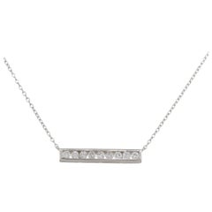 0.25 Carat Round Diamond Bar Pendant Necklace 14 Karat in Stock 0.25 Carat Round Diamond Bar Pendant Necklace 14 Karat in Stock