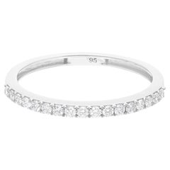 0,25 quilates SI Claridad HI Color Anillo de media alianza de diamantes 14k Oro blanco