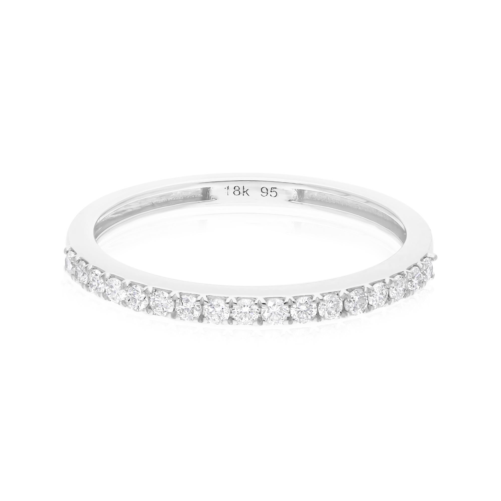 0.25 Karat SI Reinheit HI Farbe Diamant Halb-Eternity-Ring 14k Weißgold