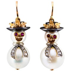 White Diamond Earrings