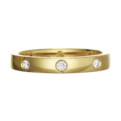 Bague d'éternité en or jaune avec diamant blanc de 0,25 carat
