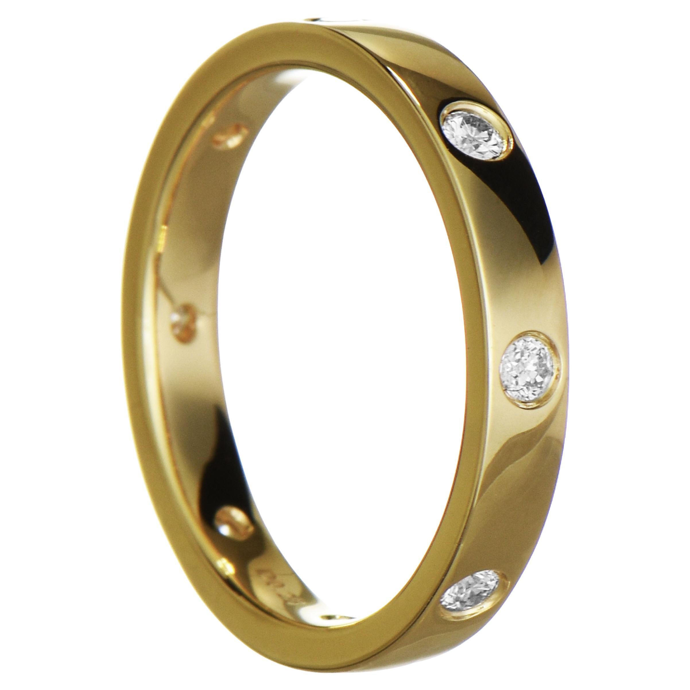 0.25 Carat White Diamond Yellow Gold Eternity Ring