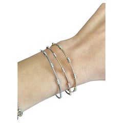 0.25 Carats Natural Diamond Flex Bangles  In 14k Gold.